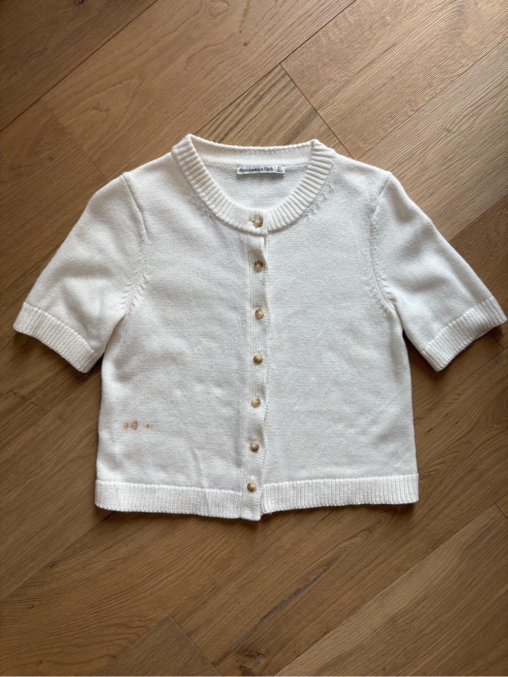 White Short-Sleeve Knit Shirt - Women’s